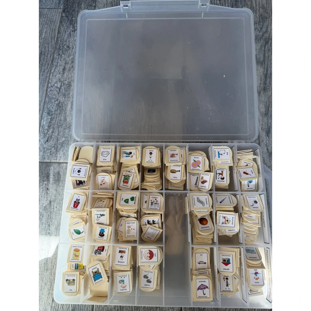 Speech Therapy PECS Tiles Wooden‎ Educational Set ActivityTailor Communication